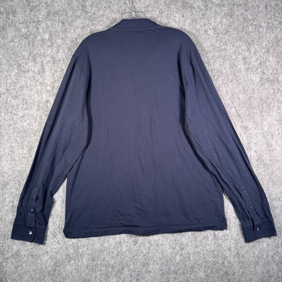 Todd Snyder Shirt Mens XL Blue Long Sleeve Premium Jersey Button Up Casual - Picture 10 of 10